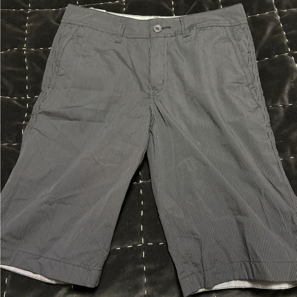 NEW Black Buckle Shorts (30/23) w/ white stripes